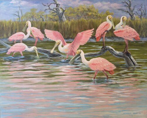 Anderson Riley Log Jam 2026 Oil on Canvas 48×60 x1.5