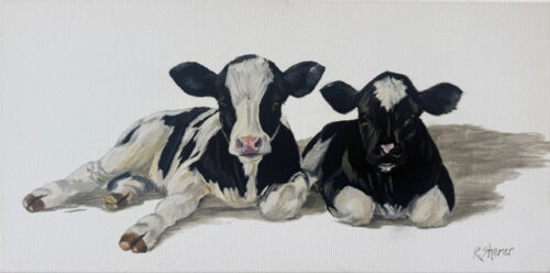 Rachael Sherer Pasture Bedtime 2026 Oil on Canvas 8x16x1.5