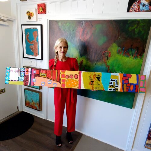 Cindy Walton Around the Bend Totem 9x72x3