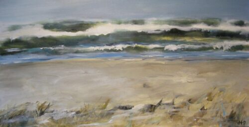 Debra Paysinger NaCl 1 15x30 Acrylic on Canvas