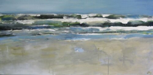 Debra Paysinger NaCl 2 15x30 Acrylic on Canvas