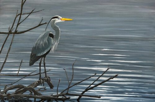 Rachael Sherer - Silent Sentinel 24x36x1.5 Oil on Canvas