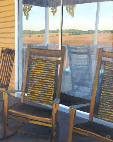 Ruth Saunders "Reflected Porch View" 20x16