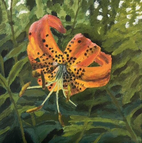 Ruth Saunders "Tiger Lily" 10x10x1.5