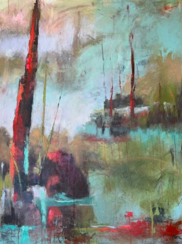 Susan Gramling Moore - Blissful Swamp 2026 48x36x1.5 Acrylic on Canvas