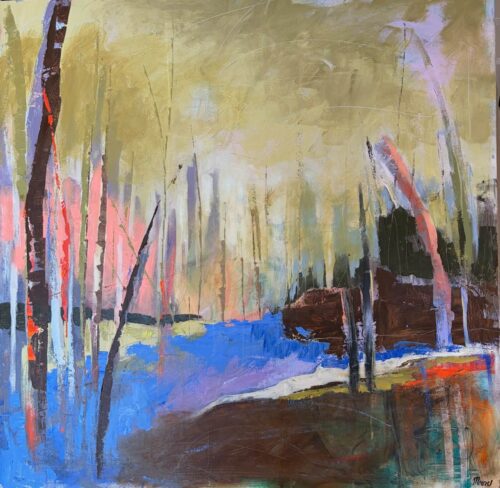Susan Gramling Moore - Hidden Stream 2026 36x36x1.5 Acrylic on Canvas