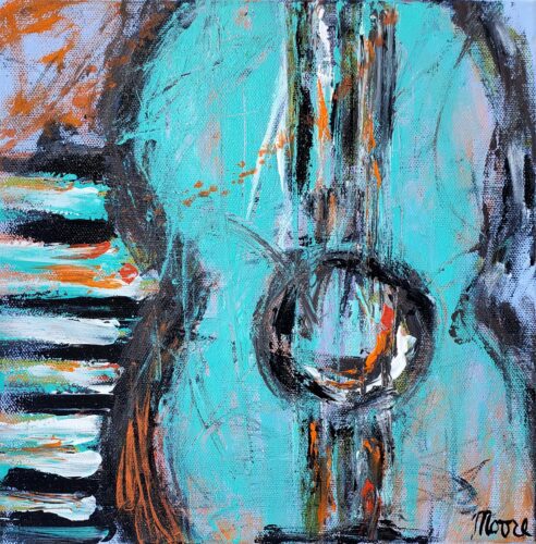 Susan Gramling Moore - Peaceful Strings 10x10x1.5