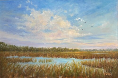 Wanda Spong - Day Dreaming 2026 24x36x1.5 Oil on Canvas