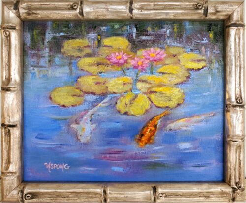 Wanda Spong - The Beauty of Three 8x10 in 9.5x11.5 Silver Bamboo Frame