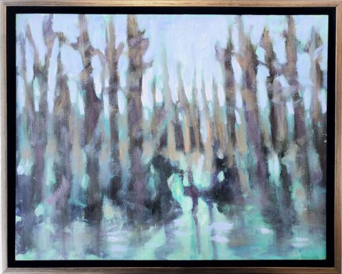Nina Knowlton - Sanctuary II 11x14 in 12x15 Silver Floating Frame