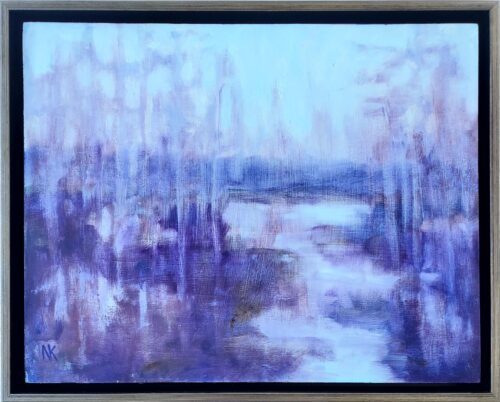 Nina Knowlton - Sanctuary III 11x14 in 12x15 Silver Floating Frame